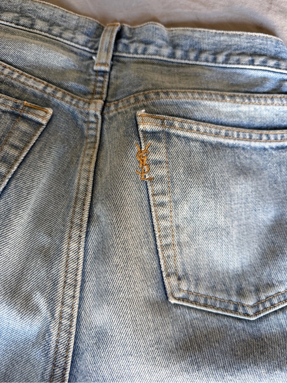 Saint Laurent Light Blue Denim Jeans - Picture 6 of 9